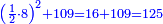 \scriptstyle{\color{blue}{\left(\frac{1}{2}\sdot8\right)^2+109=16+109=125}}