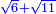 \scriptstyle{\color{blue}{\sqrt{6}+\sqrt{11}}}