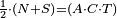 \scriptstyle\frac{1}{2}\sdot\left(N+S\right)=\left(A\sdot C\sdot T\right)