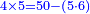 \scriptstyle{\color{blue}{4\times5=50-\left(5\sdot6\right)}}