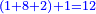 \scriptstyle{\color{blue}{\left(1+8+2\right)+1=12}}