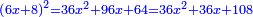 \scriptstyle{\color{blue}{\left(6x+8\right)^2=36x^2+96x+64=36x^2+36x+108}}