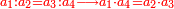 \scriptstyle{\color{red}{a_1:a_2=a_3:a_4\longrightarrow a_1\sdot a_4=a_2\sdot a_3}}