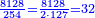 \scriptstyle{\color{blue}{\frac{8128}{254}=\frac{8128}{2\sdot127}=32}}