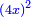 \scriptstyle{\color{blue}{\left(4x\right)^2}}