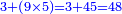 \scriptstyle{\color{blue}{3+\left(9\times5\right)=3+45=48}}