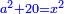 \scriptstyle{\color{blue}{a^2+20=x^2}}