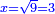 \scriptstyle{\color{blue}{x=\sqrt{9}=3}}