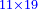 \scriptstyle{\color{blue}{11\times19}}