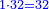 \scriptstyle{\color{blue}{1\sdot32=32}}