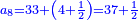 \scriptstyle{\color{blue}{a_8=33+\left(4+\frac{1}{2}\right)=37+\frac{1}{2}}}