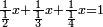 \scriptstyle\frac{1}{\frac{1}{2}}x+\frac{1}{\frac{1}{3}}x+\frac{1}{\frac{1}{4}}x=1