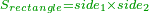 \scriptstyle{\color{OliveGreen}{S_{rectangle}=side_1\times side_2}}