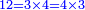 \scriptstyle{\color{blue}{12=3\times4=4\times3}}