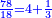 \scriptstyle{\color{blue}{\frac{78}{18}=4+\frac{1}{3}}}